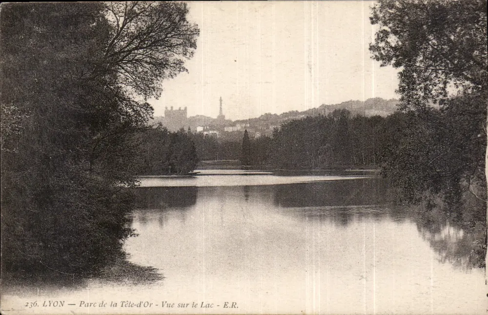 LYON — Parc de la Tête-d'Or — Blick auf den See — E.R. n°236 - Vorderseite
