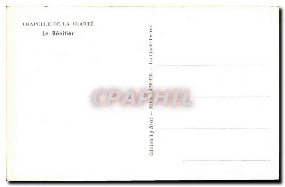 Cappella della Luce — Il Battesimale — Edizione Ty Breetz - Verso