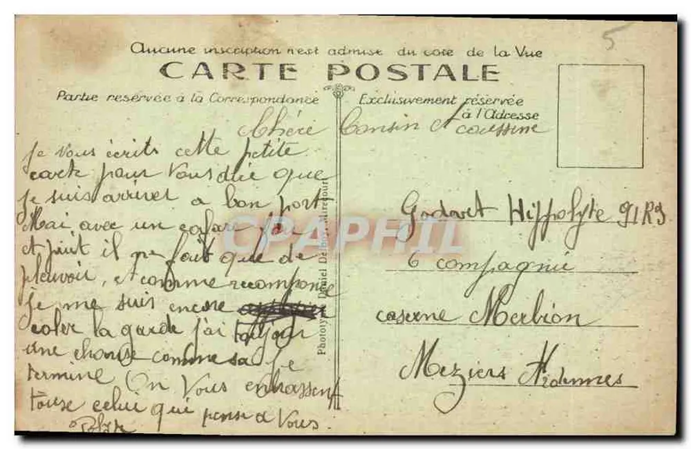 Mézières (Ardennes) — Kasernen Merbion (Gebäude A.) - Rückseite