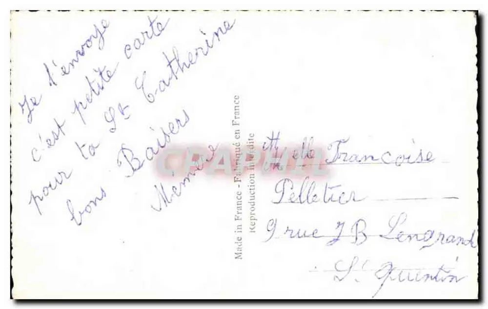 Crianças sorridentes — rosas e pêssegos — S. Catherine n°110 - Verso