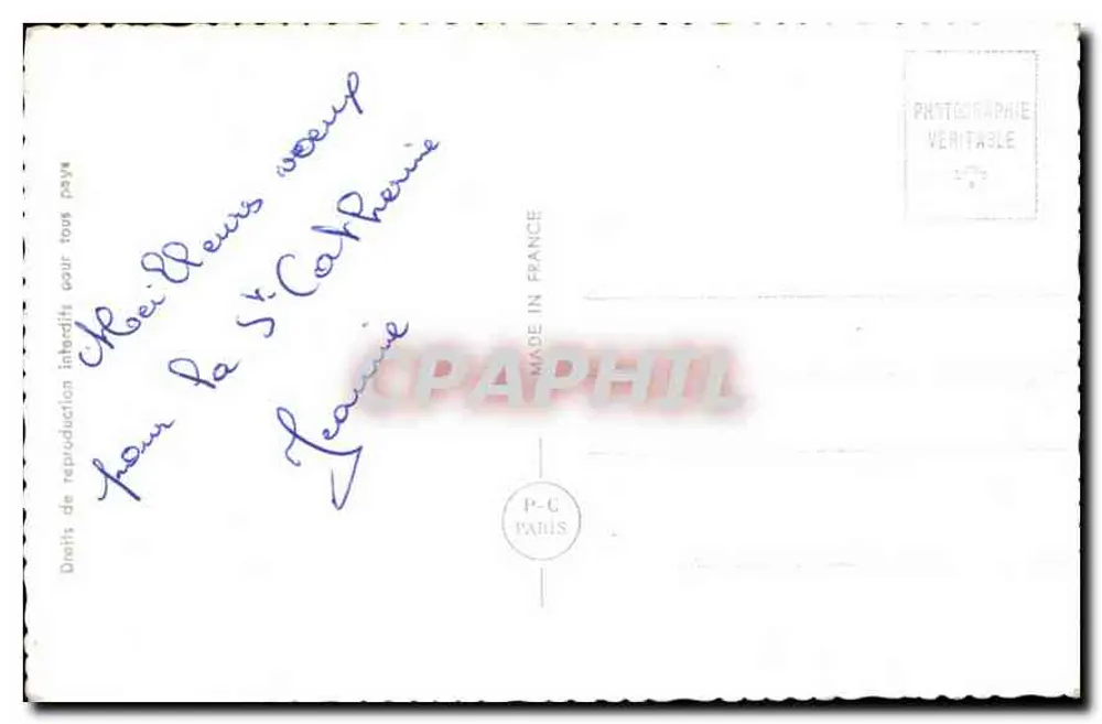 Menina segurando um cesto de flores — St-Catherine — P-C Paris n°6728 - Verso