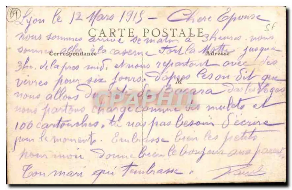 Lyon - Quai de Bondy - Pont du Change - Coteau de Fourvière — B.F., Paris - Rückseite