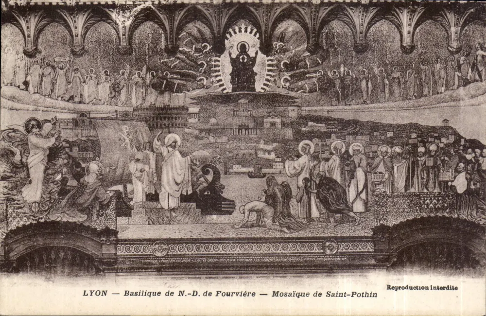 LYON — Basilique Notre-Dame de Fourvière — Mosaïque de Saint-Pothin - Vorderseite