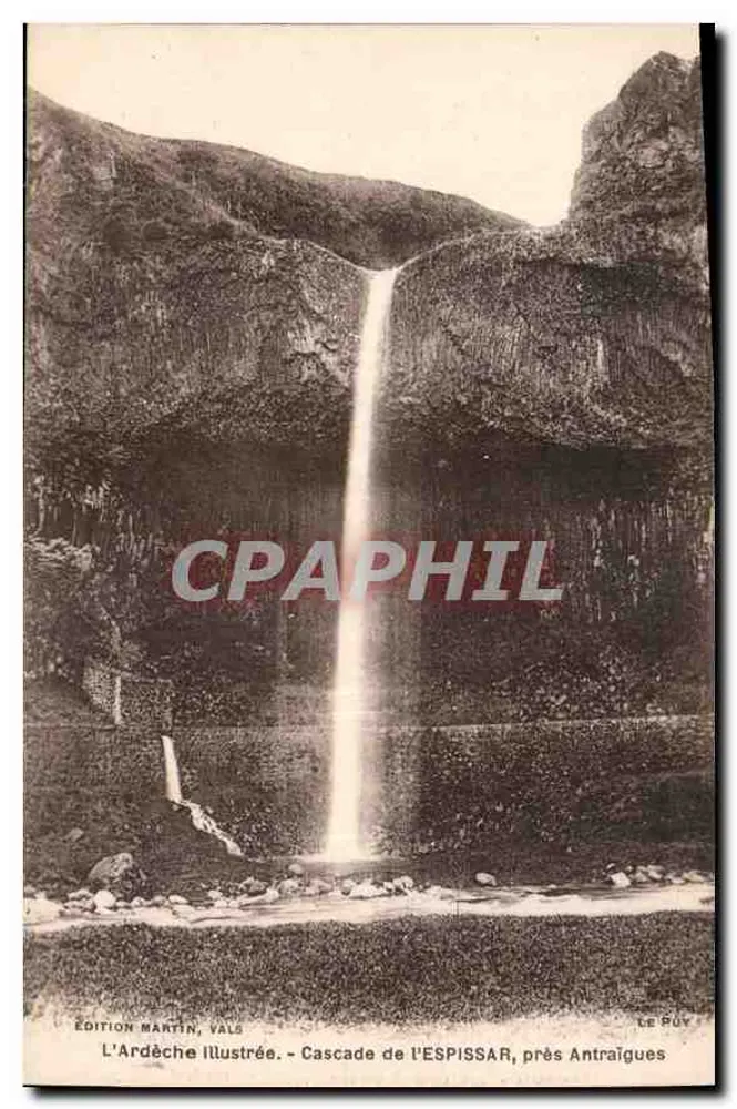 Cascade de l'Espissar, in der Nähe von Antraigues — Edition Martin, Vals - Vorderseite