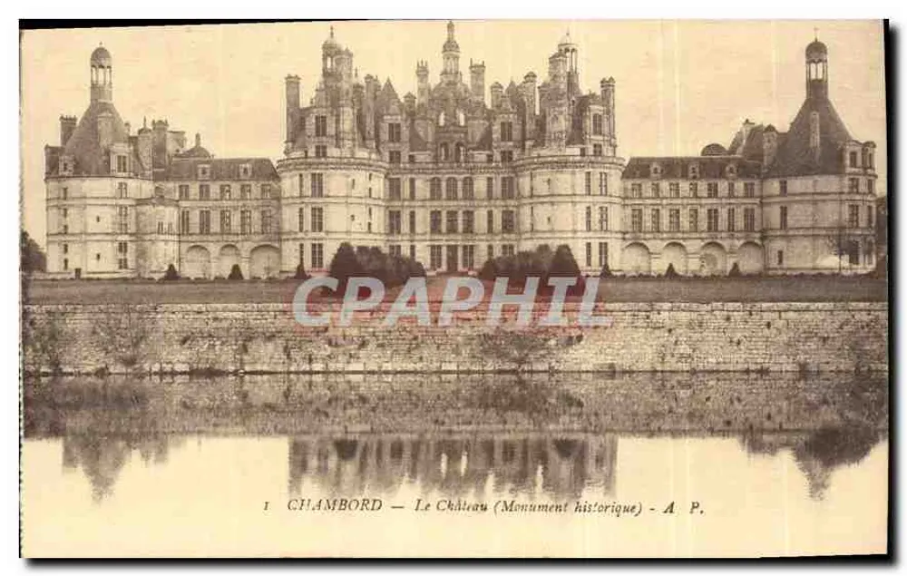 Chambord — O Castelo (Monumento Histórico) — A. P. - Frente
