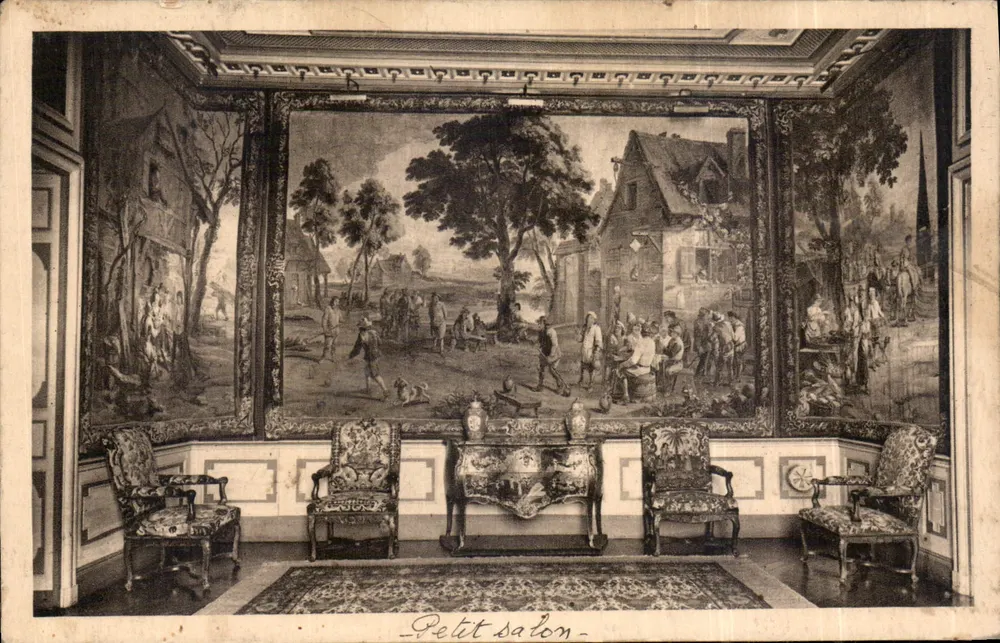 Pequeno salão — Cheverny (Loir-et-Cher) — Cliché F. de Berlier - Frente