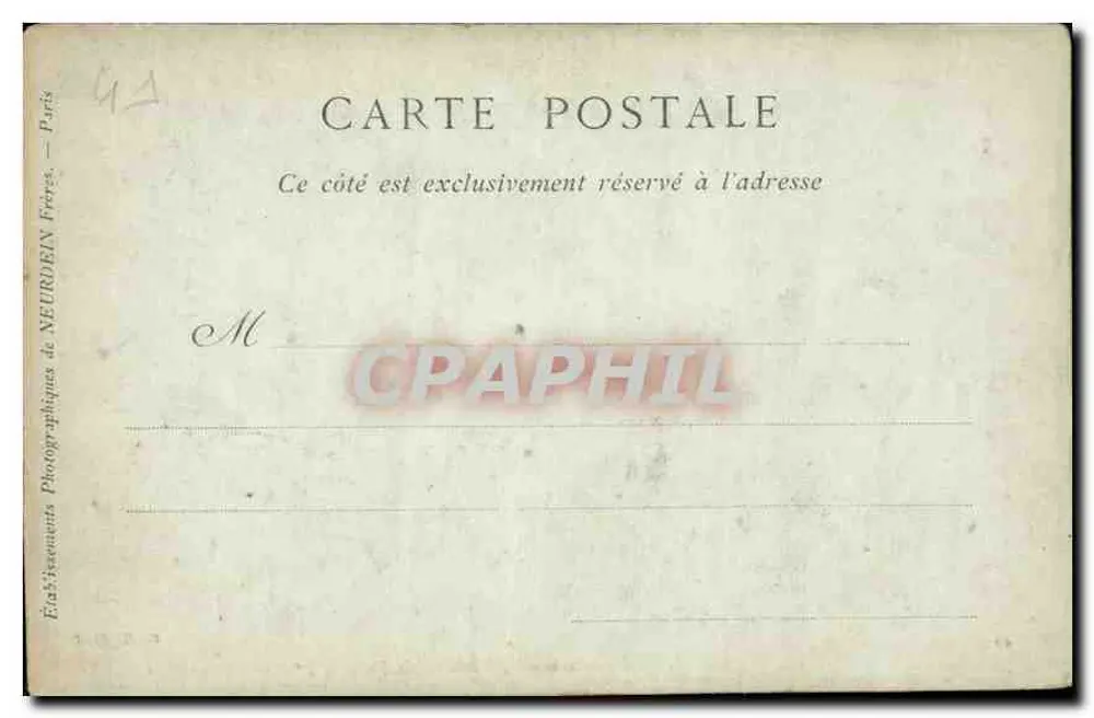 Castelo de Blois — A Salamandra, Emblema de Francisco I — G. H. Phot - Verso