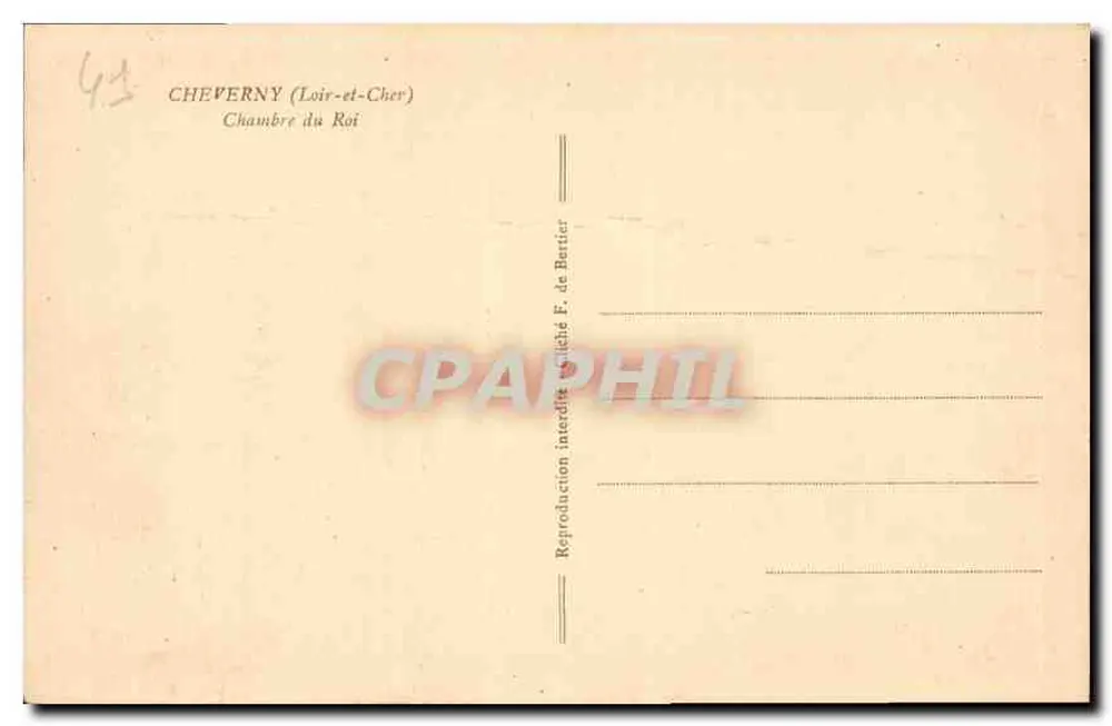 Cheverny — Sala do Rei — Editor F. de Bertier - Verso