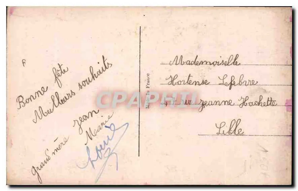 Mulher jovem sorridente — retrato em rosa — PC PARIS 2622 - Verso