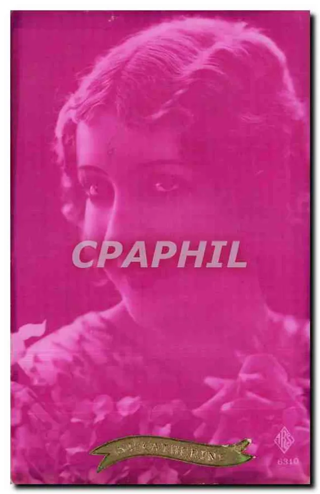 Jovem mulher — retrato em rosa — editor AHS, n° 6310 - Frente