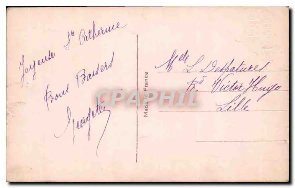 Jeune femme souriante — carte de vœux — PC Paris 2839 - Verso