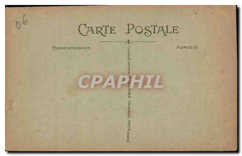 Nice — Statue der Poesie und Gemeindekasino — Ausgabe Lutton Sylone Press, Nice - Rückseite