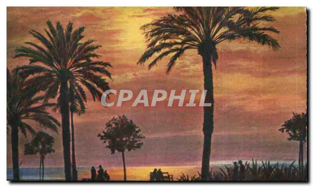 Côte d'Azur — Sonnenuntergang am Quai des États-Unis — Les Éditions Pictorial - Vorderseite