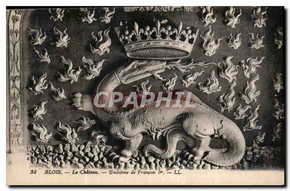 Blois — Das Schloss — Wappen von Franz I. — LL. - Vorderseite