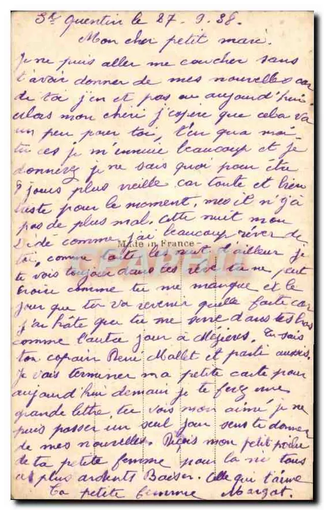 Casal em abraço — Paris — editor DÉDÉ, n° 1603 - Verso