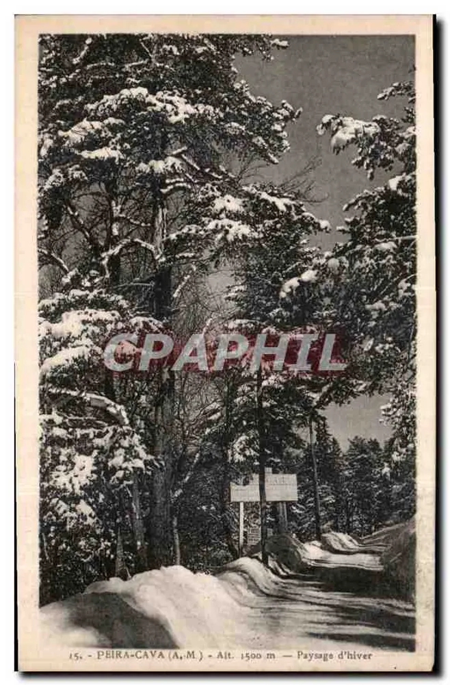 Peïra-Cava (A.M.) — Paisagem de inverno — Edição Calvèrn-Caté - Frente