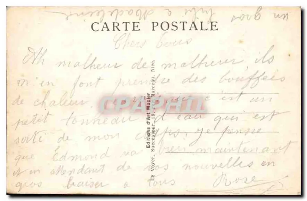 Antibes — O forte Carré — Foto Munier - Verso
