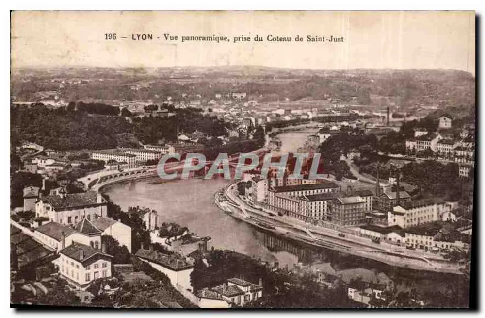 LYON - Panoramablick, aufgenommen vom Coteau de Saint-Just — n° 196 - Vorderseite