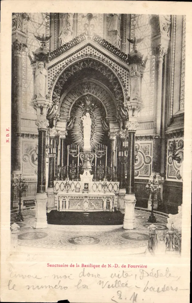 Sanctuaire de la Basilique de N.-D. de Fourvière — Lyon — N.D.F. éditeur - Recto