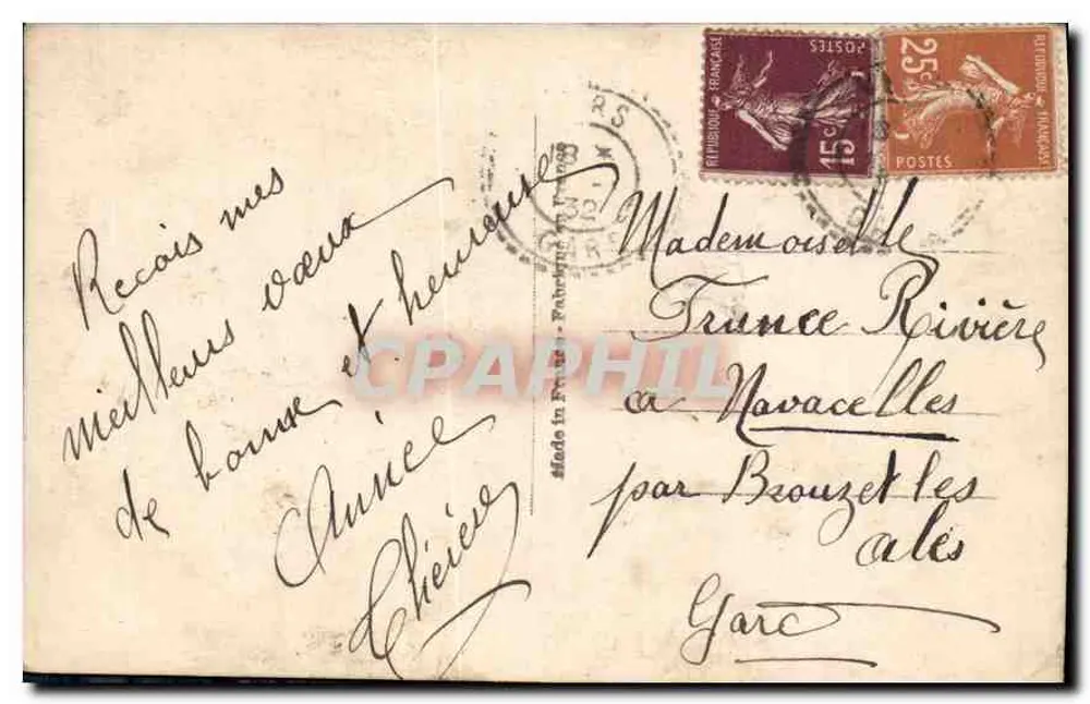 Casais apaixonados — Boa Ano — DÉDÉ PARIS 1767 - Verso