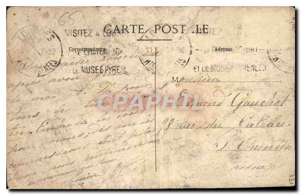Aparição de Nossa Senhora de Lourdes — Bernadette Soubirous — Maison Rouasse-Lebel, Dauverne & Cie, Paris - Verso