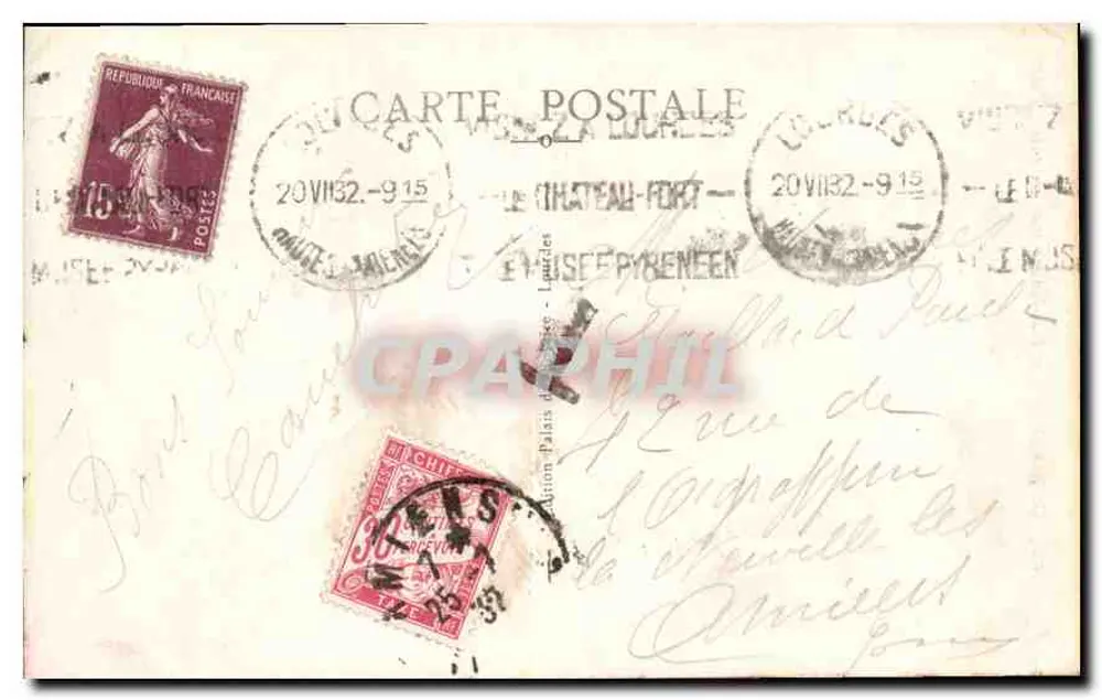 Lourdes — La Basilica, vista laterale — P.D. n°104 - Verso