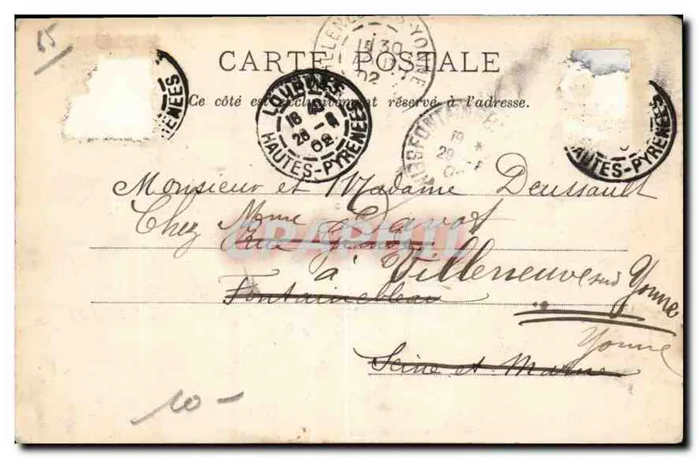Lourdes — Basilique et Rosaire, vus de côté, arrière de la St. Sacrement — L.M.L. n°6 - Verso