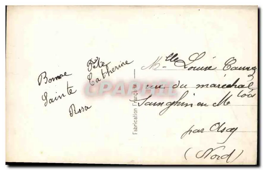 Jovem mulher com rosas — série 592 — Lééc - Verso