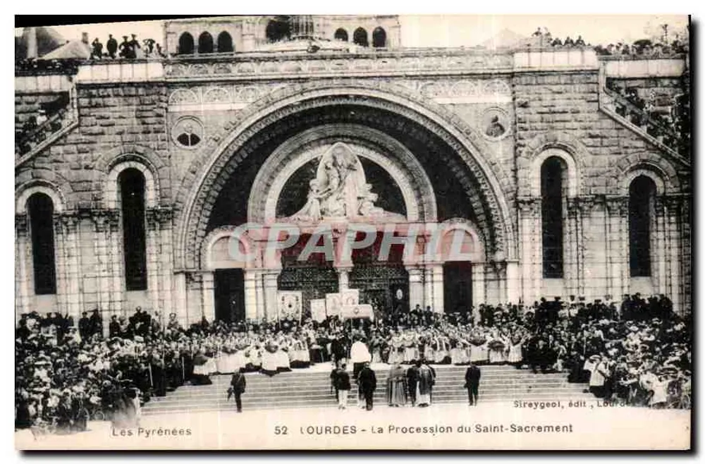 Lourdes - A Processão do Santo Sacramento — Sireygeoi, edição Lourdes, n°52 - Frente