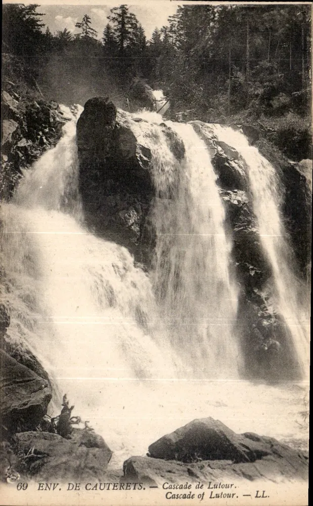Cascata de Lutour — Env. de Cauterets — LL. - Frente