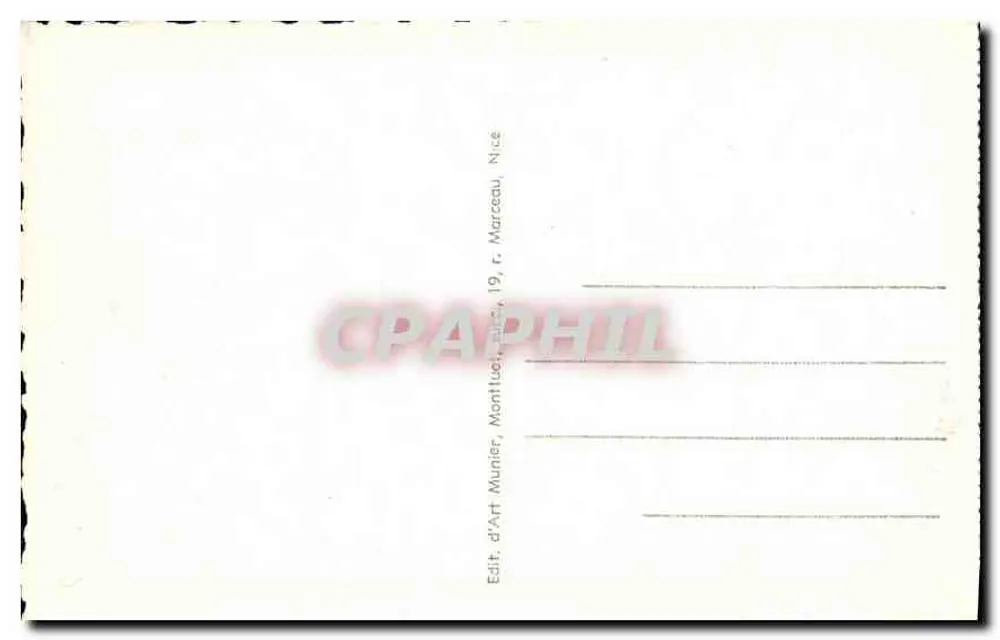 Menton — Vista Geral — Munier - Verso