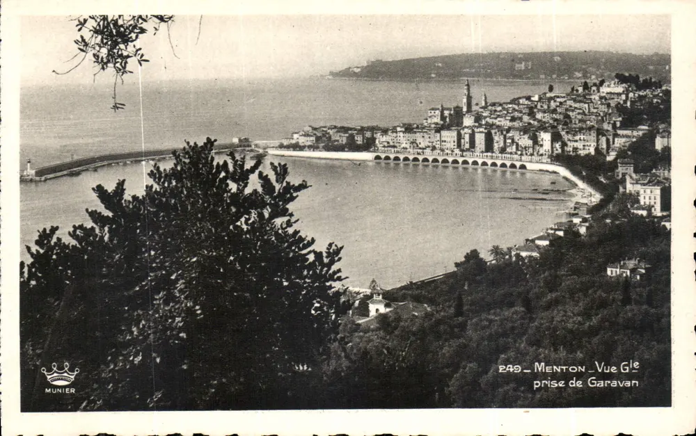 Menton — Uitzicht genomen vanaf Garavan — Munier, n°249 - Voorkant
