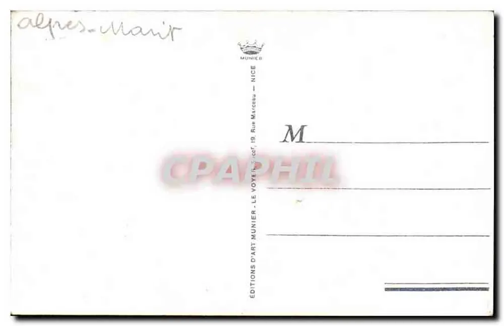 Menton — O Cap-Martin — Editor MUNIER - Verso