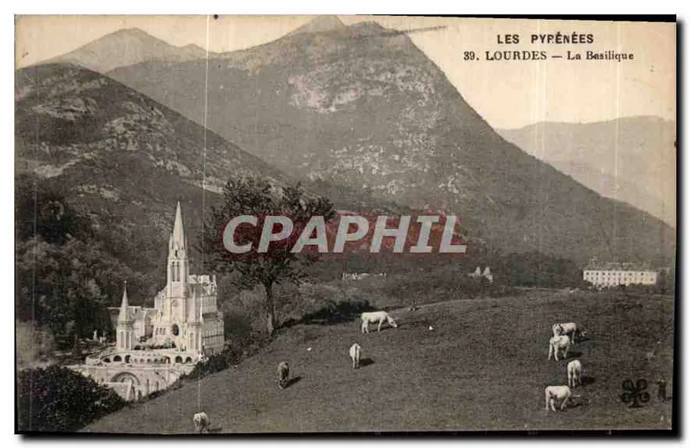 Lourdes — A Basílica — Editor: Les Pyrénées, n° 39 - Frente