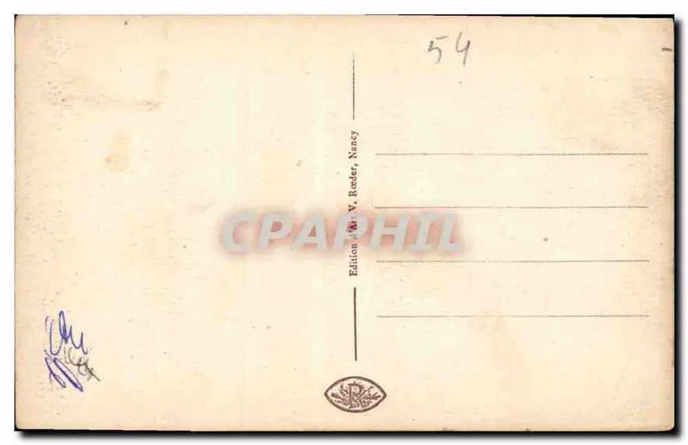NANCY - Porta da Croffe — edição Y. Reder, Nancy, n° 231 - Verso