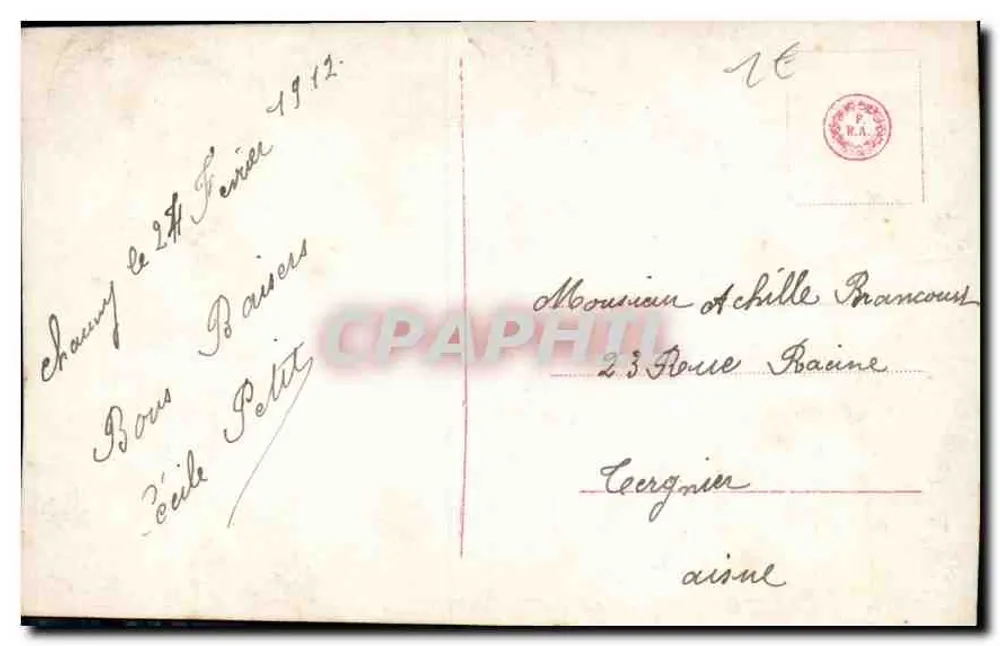 Para w objęciach — studio — Le Présent, nr 6 - Rewers