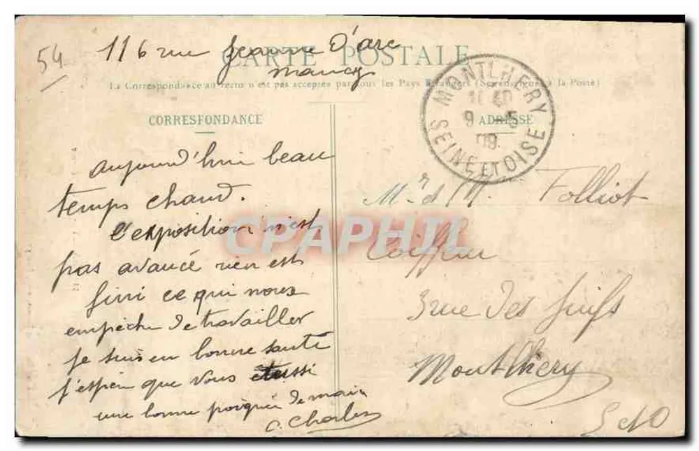 NANCY - A Catedral — Maison des Magasins Réunis, editora, Nancy, n°31 - Verso