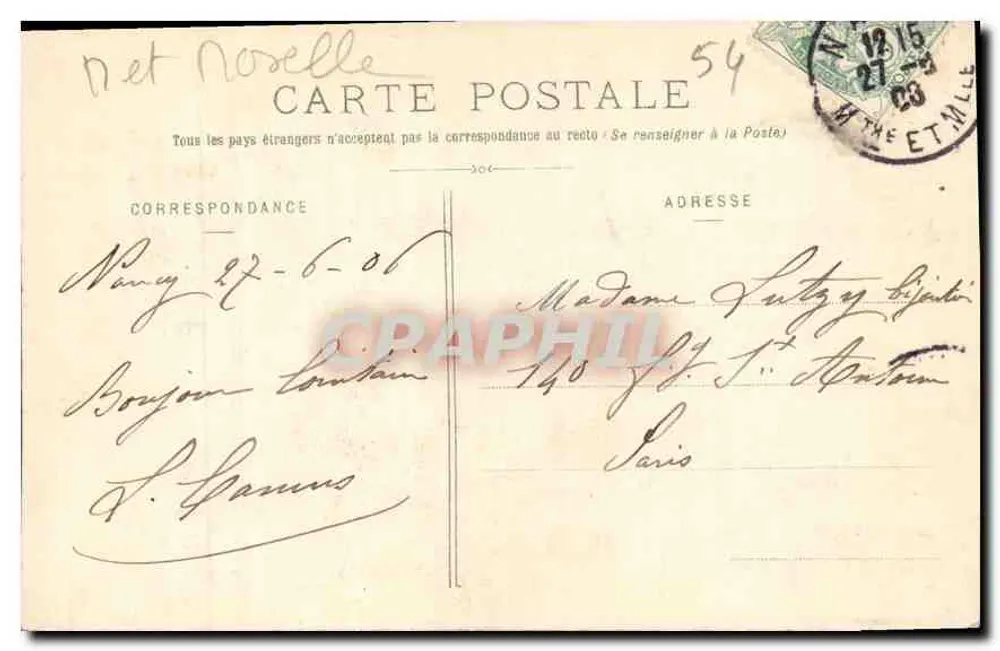 NANCY - Constitution Street and Cathedral — Maison des Magasins Réunis, publisher, Nancy - Back