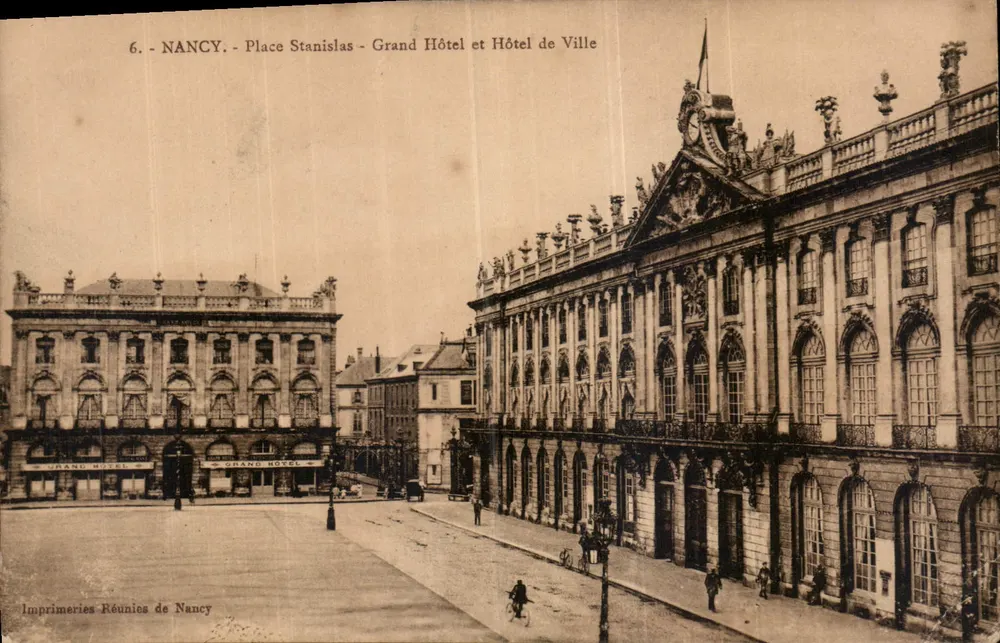 NANCY - Place Stanislas - Grand Hôtel und Hôtel de Ville — Imprimeries Réunies de Nancy, Nr. 6 - Vorderseite