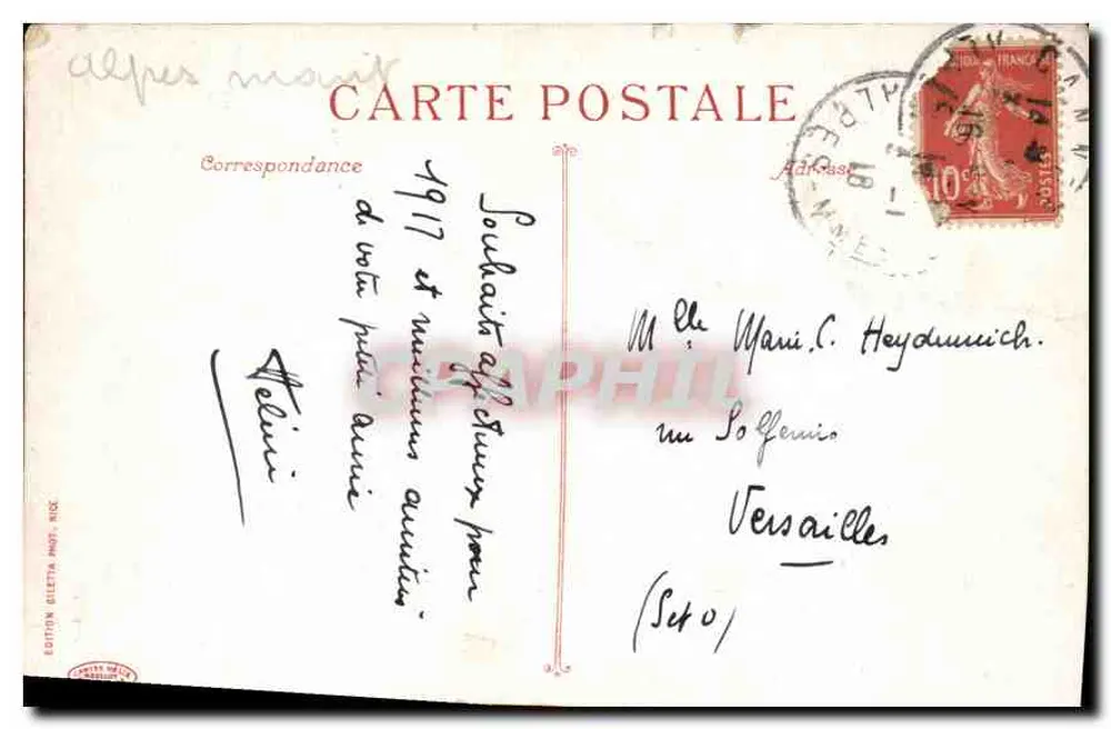 Cannes — Aleja Palmy — Wydawnictwo Giletta, nr 443 - Rewers