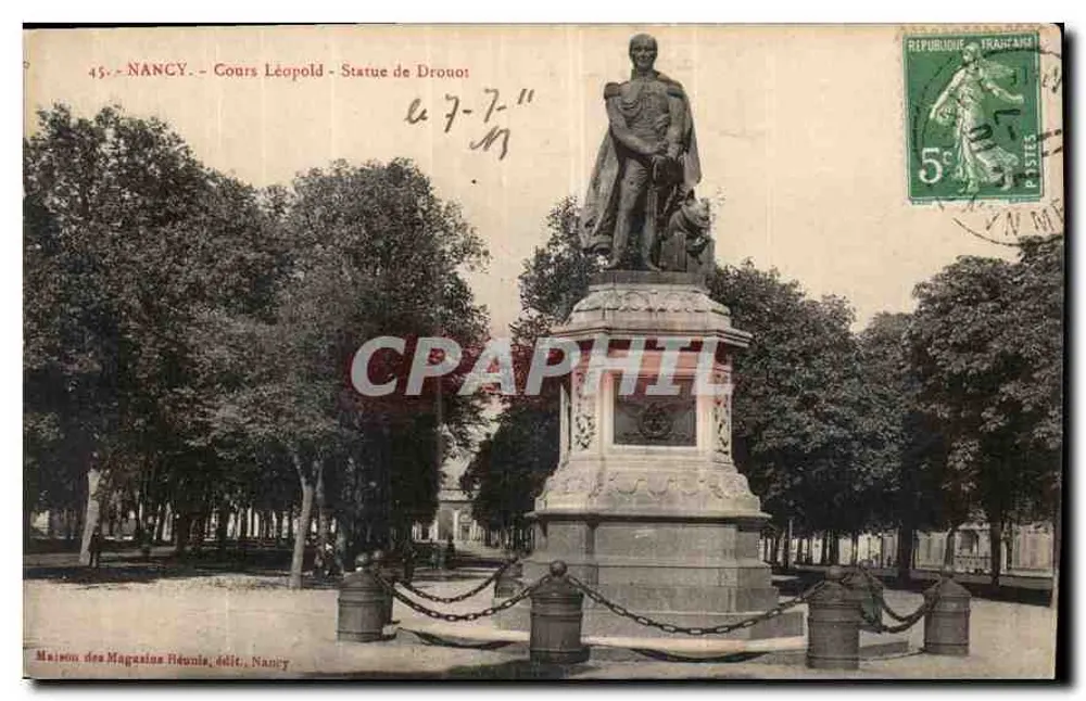NANCY - Cours Léopold - Estátua de Dronot — Maison des Magasins Réunis, Nancy - Frente