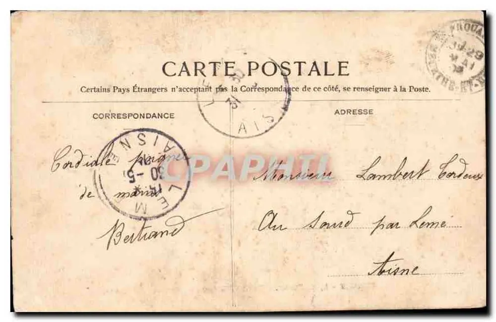 NANCY - Lycée Drouot - Estátua de Mathieu de Dombasle, agrônomo. - Verso