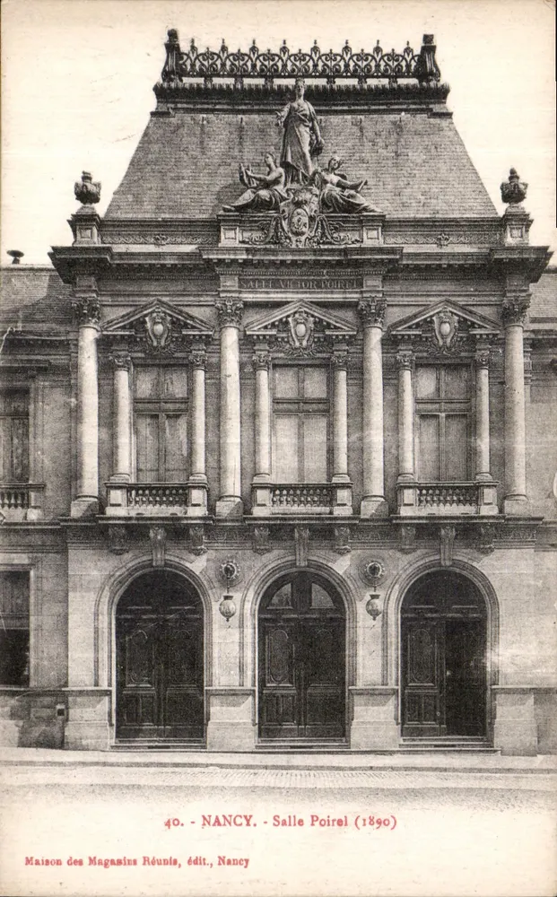NANCY - Sala Victor Poirel (1890) — Maison des Magasins Réunis, édit. Nancy - Frente