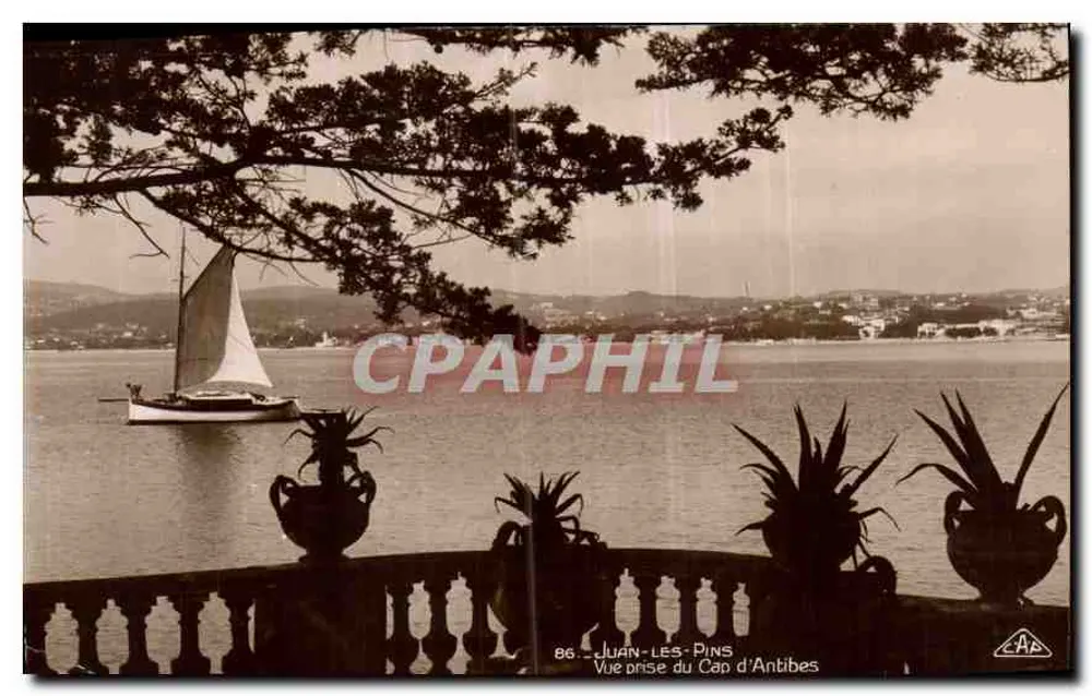 Juan-les-Pins — Vue prise du Cap d'Antibes — éditeur C.A.P. n°86 - Recto