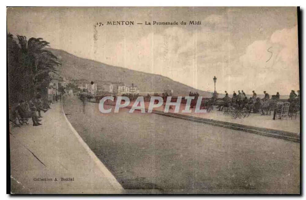 Menton — A Promenade do Meio-Dia — Coleção A. Bettini - Frente