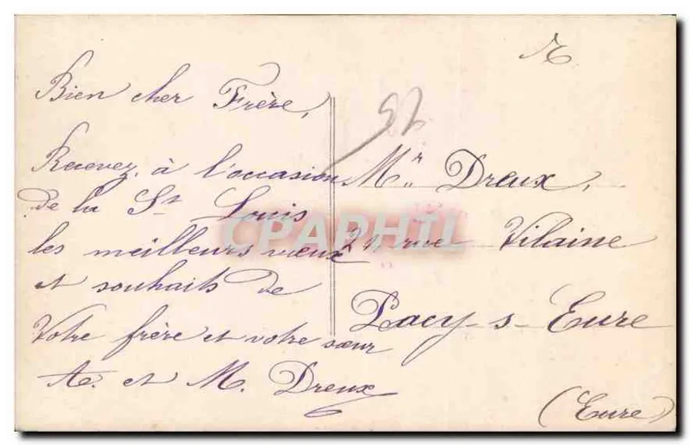 Couple festif — Bonne Fête — éditeur inconnu, n° 150 - Verso