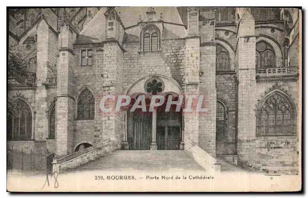 Bourges — Puerta Norte de la Catedral — E. Maquaire, n° 239 - Anverso