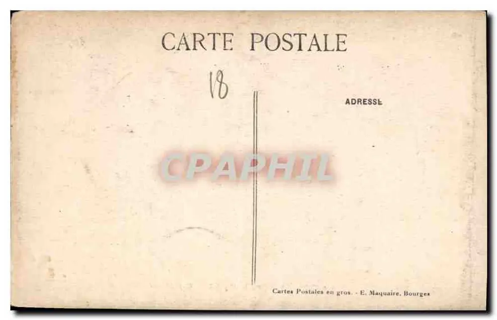 Bourges — Puerta Norte de la Catedral — E. Maquaire, n° 239 - Reverso