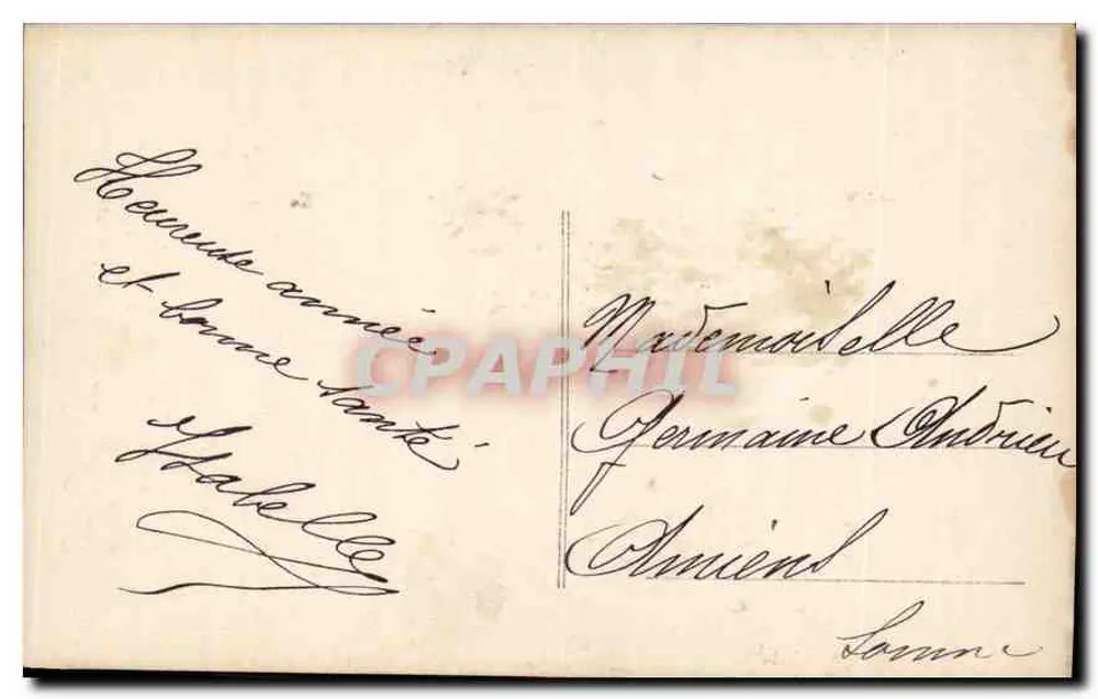 Casal jovem — Feliz Ano Novo — Victorine, n°3569 - Verso