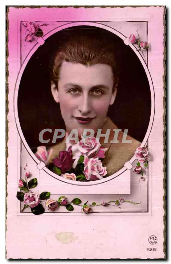 Retrato de uma jovem — rosas — PC Paris 5281 - Frente